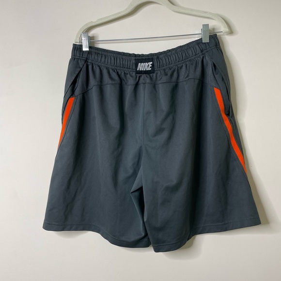 Nike Grey/Orange Athletic Shorts Large - Picture 2 of 6